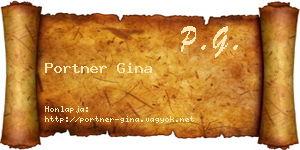 Portner Gina névjegykártya